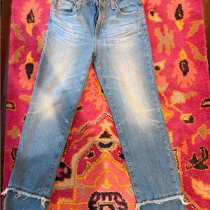 AG Adriano Goldschmied Light Blue Cropped Jeans - Isabelle